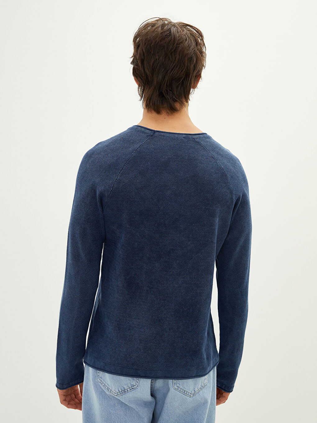 XSIDE Rundhalsausschnitt Langarm Dünner Herren Strickpullover -W19814Z8-K1Y