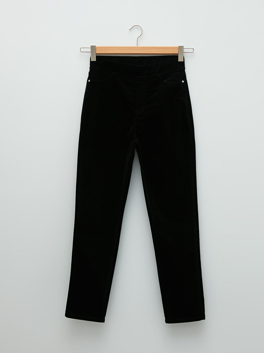 Samt-Hose für Damen mit Schlanker Passform und Elastischem Bund-5