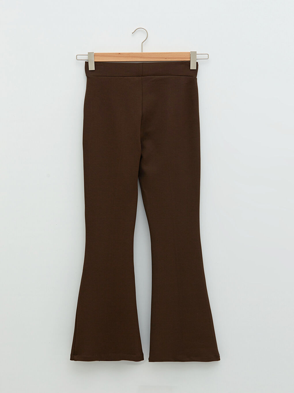 Elastic Waist Narrow Fit Spanish Leg Ponte Fabric Women's Trousers-7
