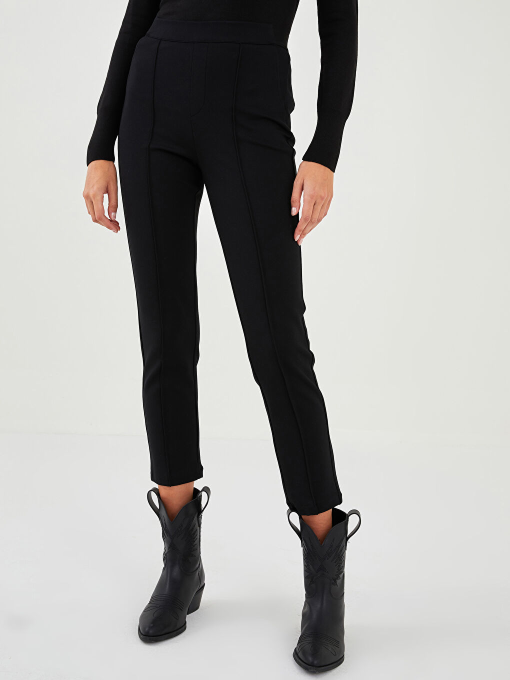 momoriemom様ブラック38 LCWAIKIKI Basic Women's Slim Fit Straight Pocket Detailed