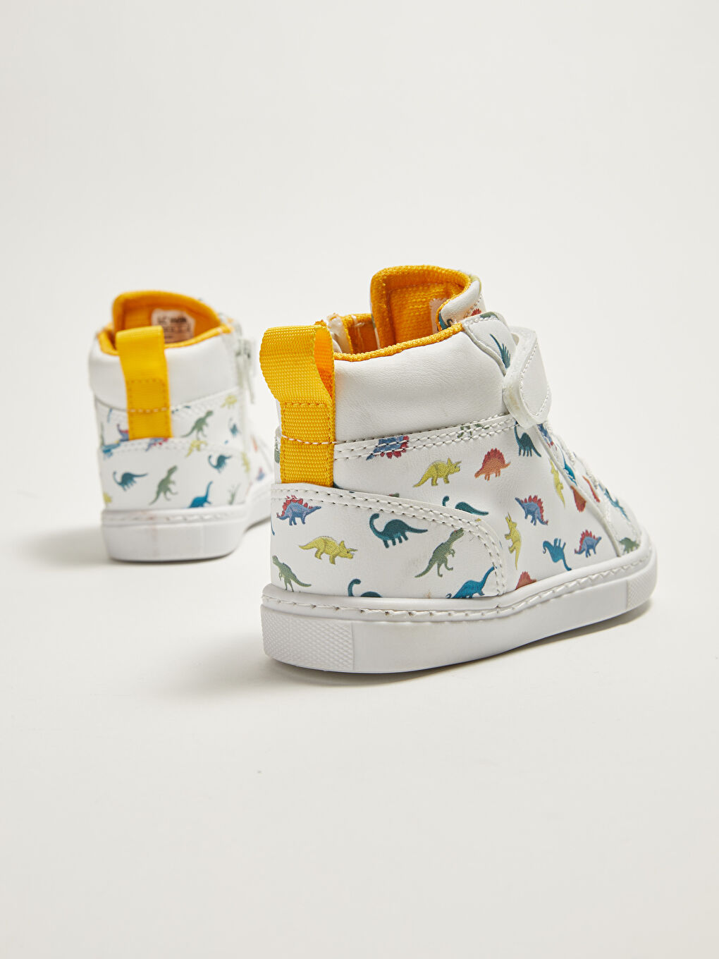 Beyaz Baskılı Cırt Cırtlı Erkek Bebek Günlük Bilekli Ayakkabı-3