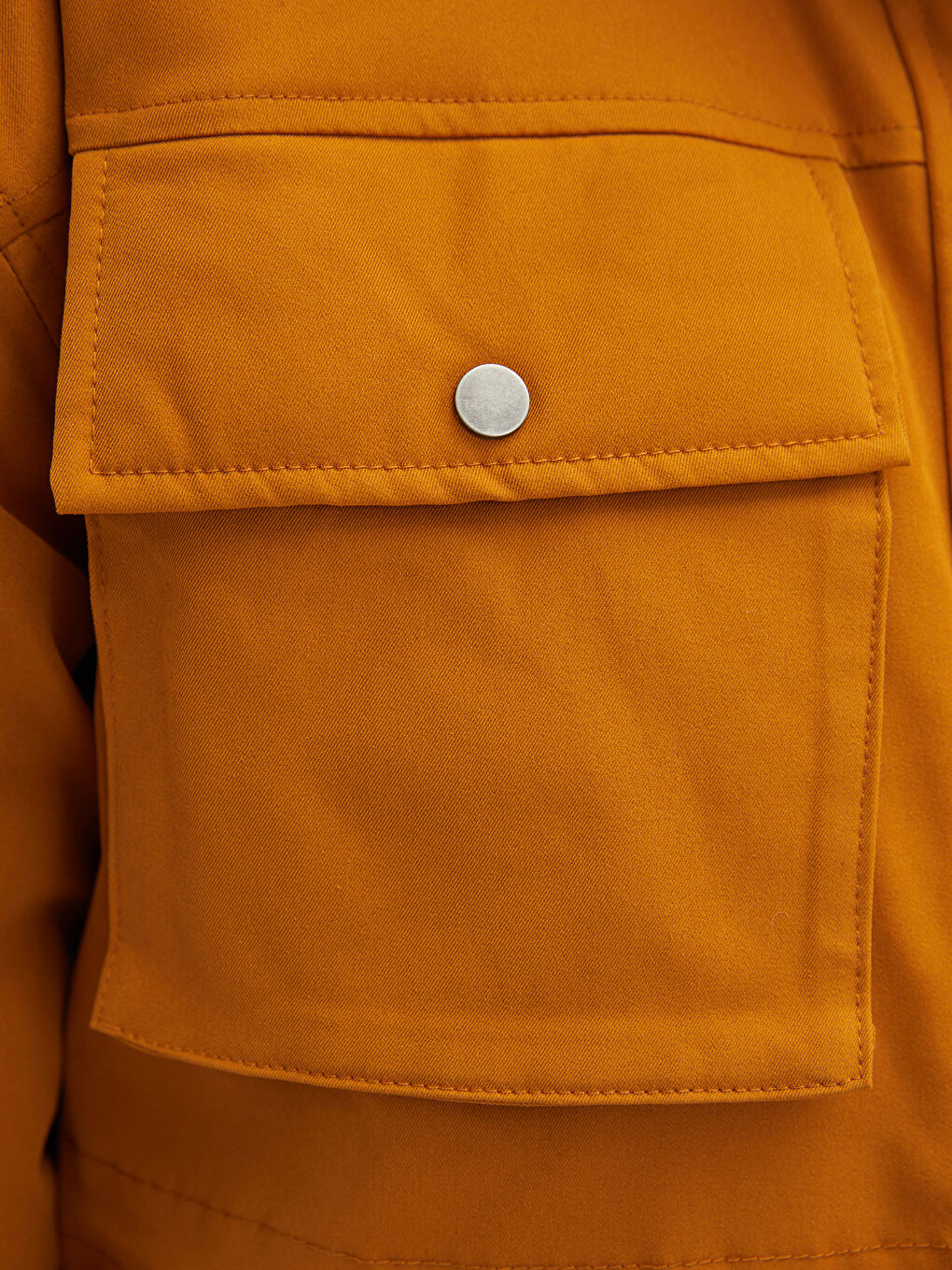 Parka de Damă cu Glugă, Croială Dreaptă și Mânecă Lungă-4