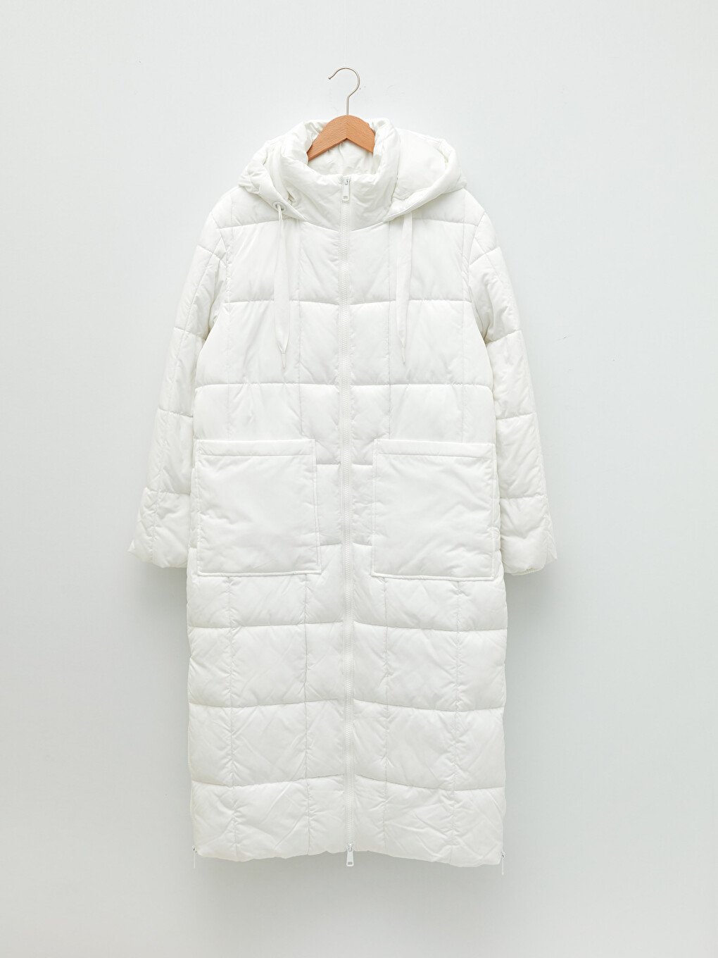 Women's Hooded Plain Puffer Coat-6