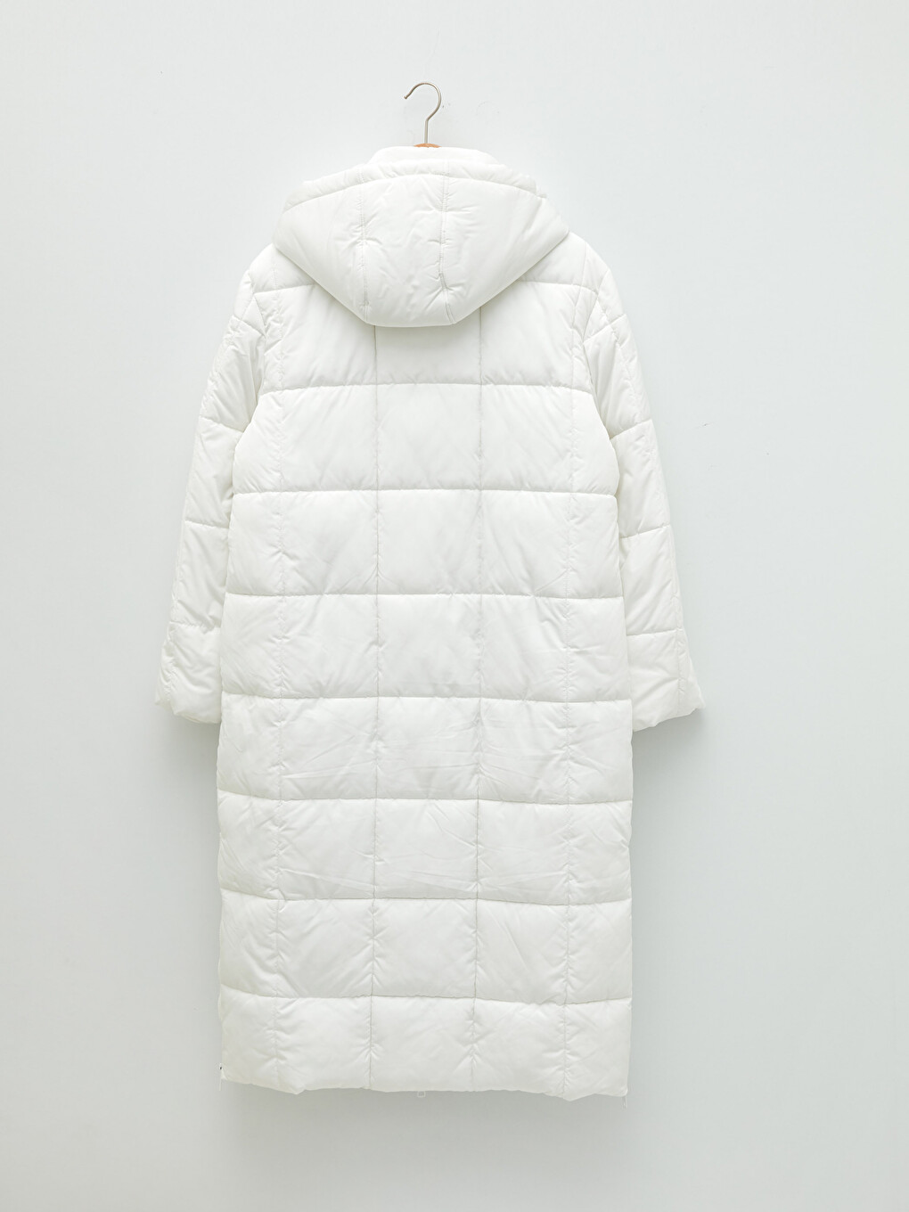 Women's Hooded Plain Puffer Coat-7