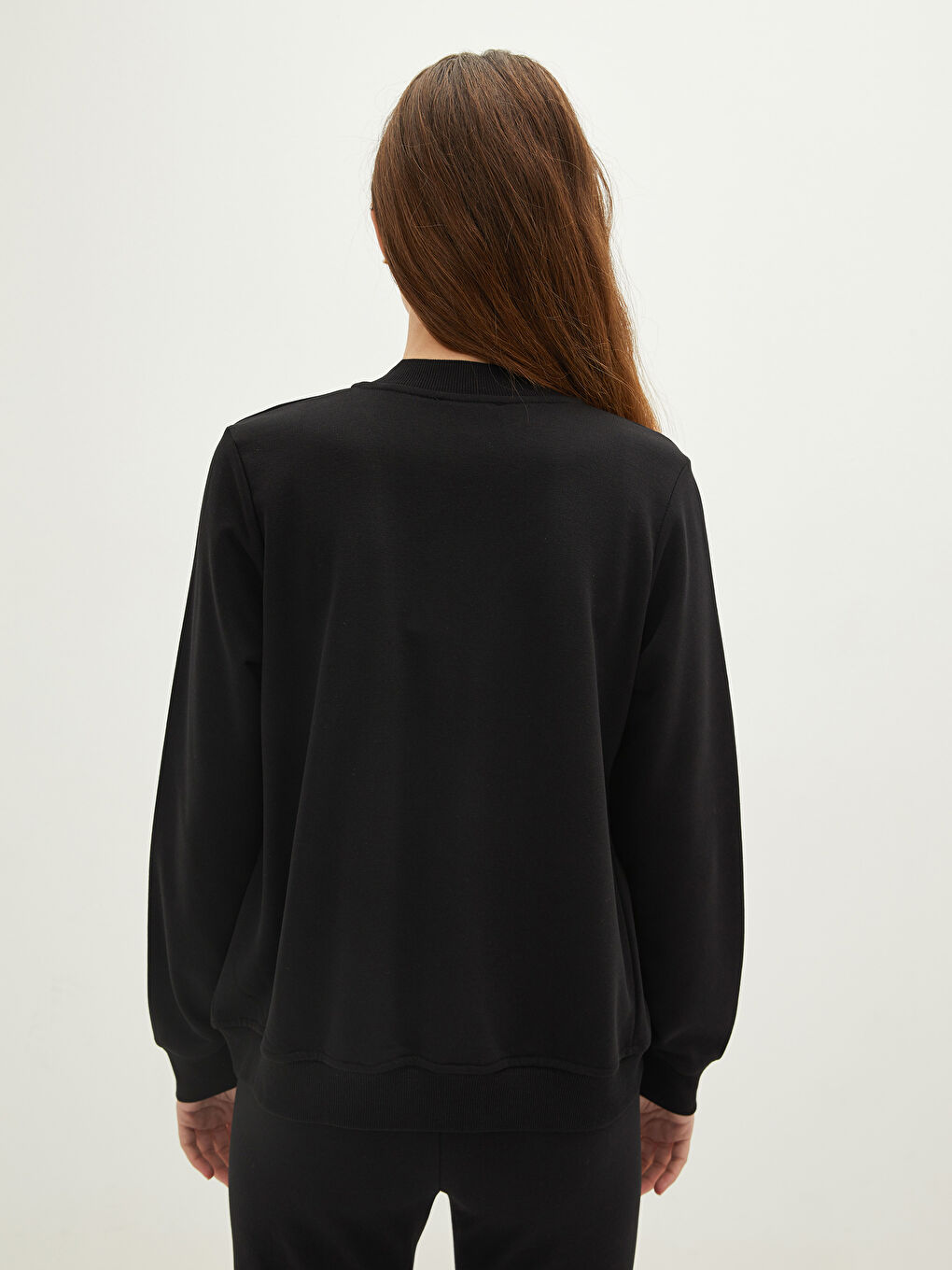 Базовый кардиган с длинным рукавом и воротником колледж для женщин-3