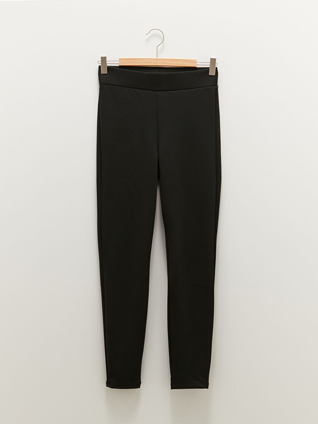 Women's Elasticated Waist Plain Leggings-5