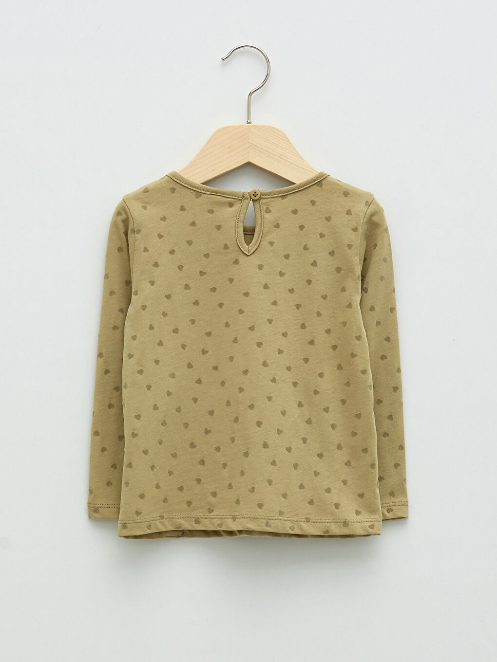 Crew Neck Long Sleeve Patterned Baby Girl T-Shirt-1