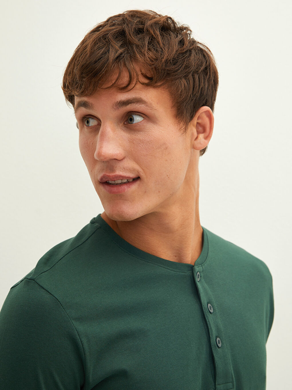 Yeşil Standart Kalıp Ekose Erkek Pijama Takımı-3