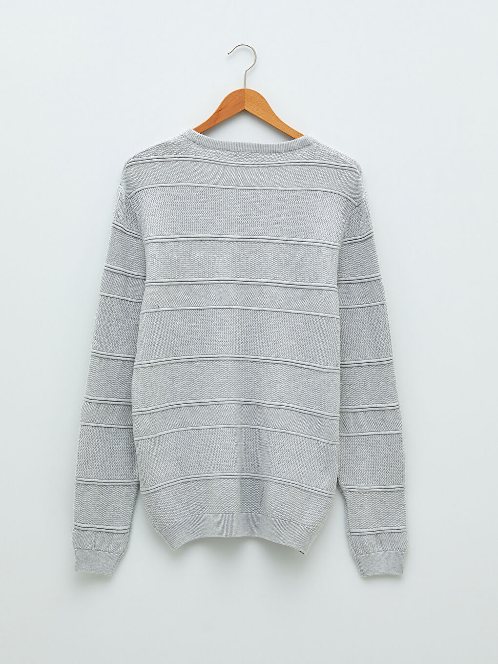 Rundhalsausschnitt Langarm Herren Strickpullover-6