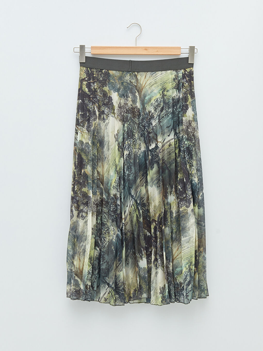 Jupe Plissée en Tissu Chiffon Imprimé à Taille Élastiquée pour Femmes-6
