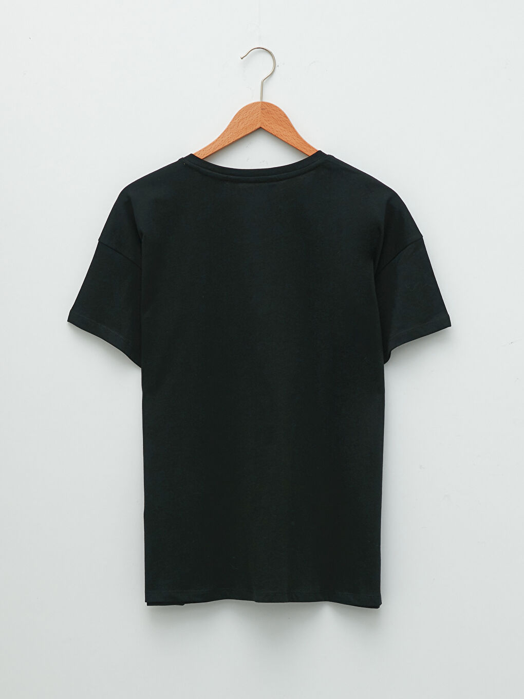 Siyah Bisiklet Yaka Snoopy Baskılı Kısa Kollu Kadın Pijama Takımı-7