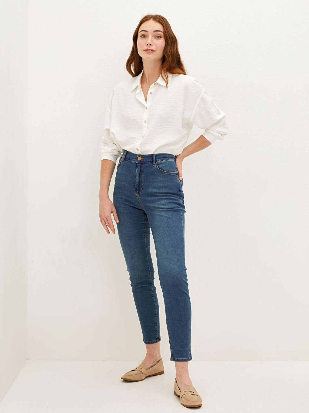 İndigo Mercury Skinny Fit Cep Detaylı Kadın Rodeo Jean Pantolon-2