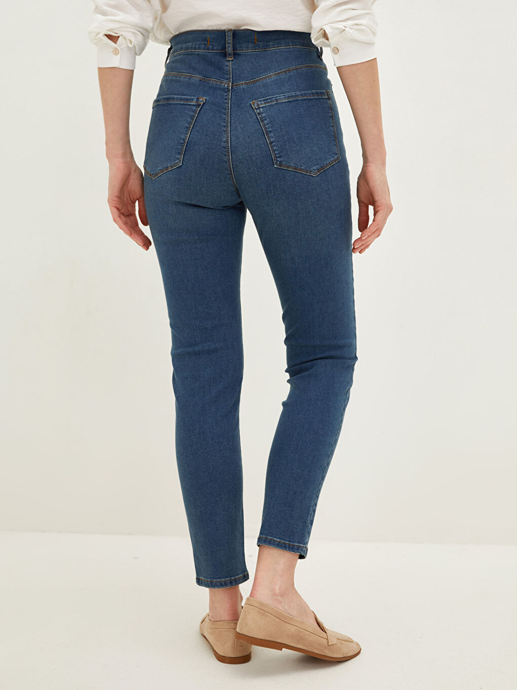 İndigo Mercury Skinny Fit Cep Detaylı Kadın Rodeo Jean Pantolon-5