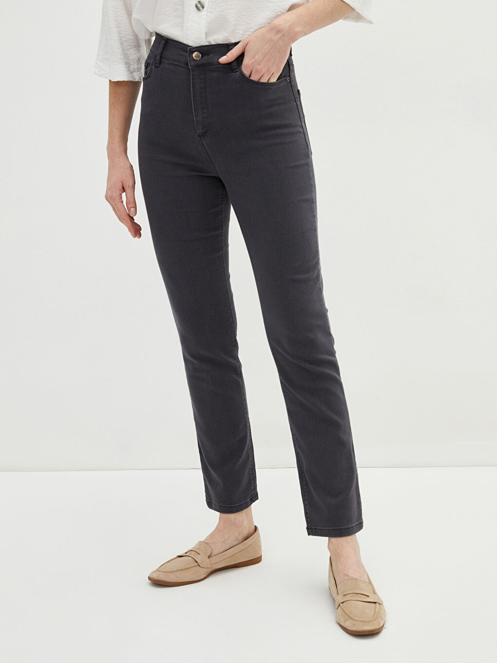 Mercury Skinny Fit Women's Jean Pants with Pocket Detail-3