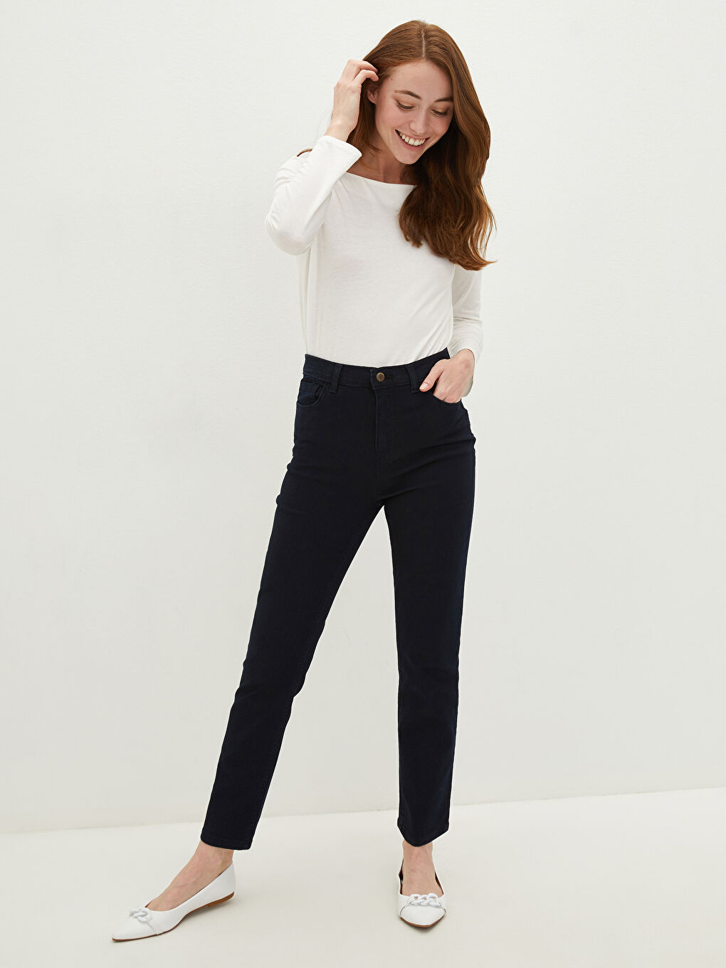 High Waist Mercury Skinny Fit Women's Jean Pants with Pocket Detail