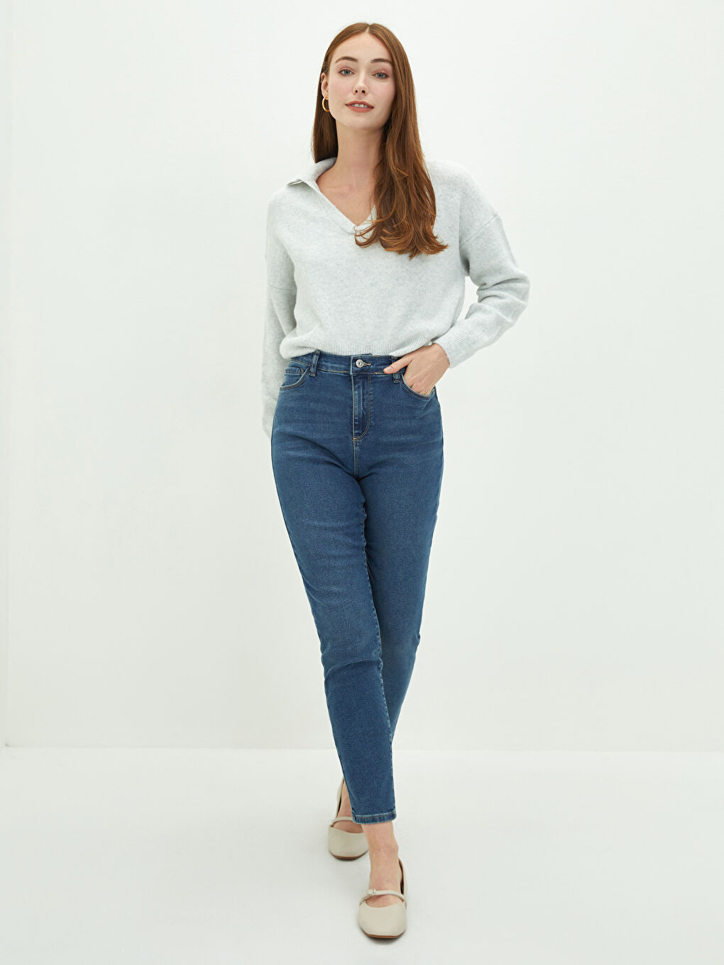 İndigo Mercury Skinny Fit Cep Detaylı Kadın Rodeo Jean Pantolon-1