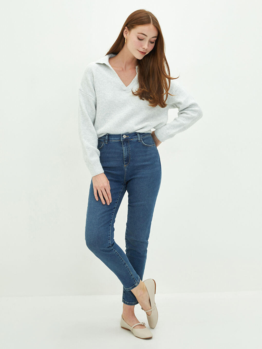 İndigo Mercury Skinny Fit Cep Detaylı Kadın Rodeo Jean Pantolon-2