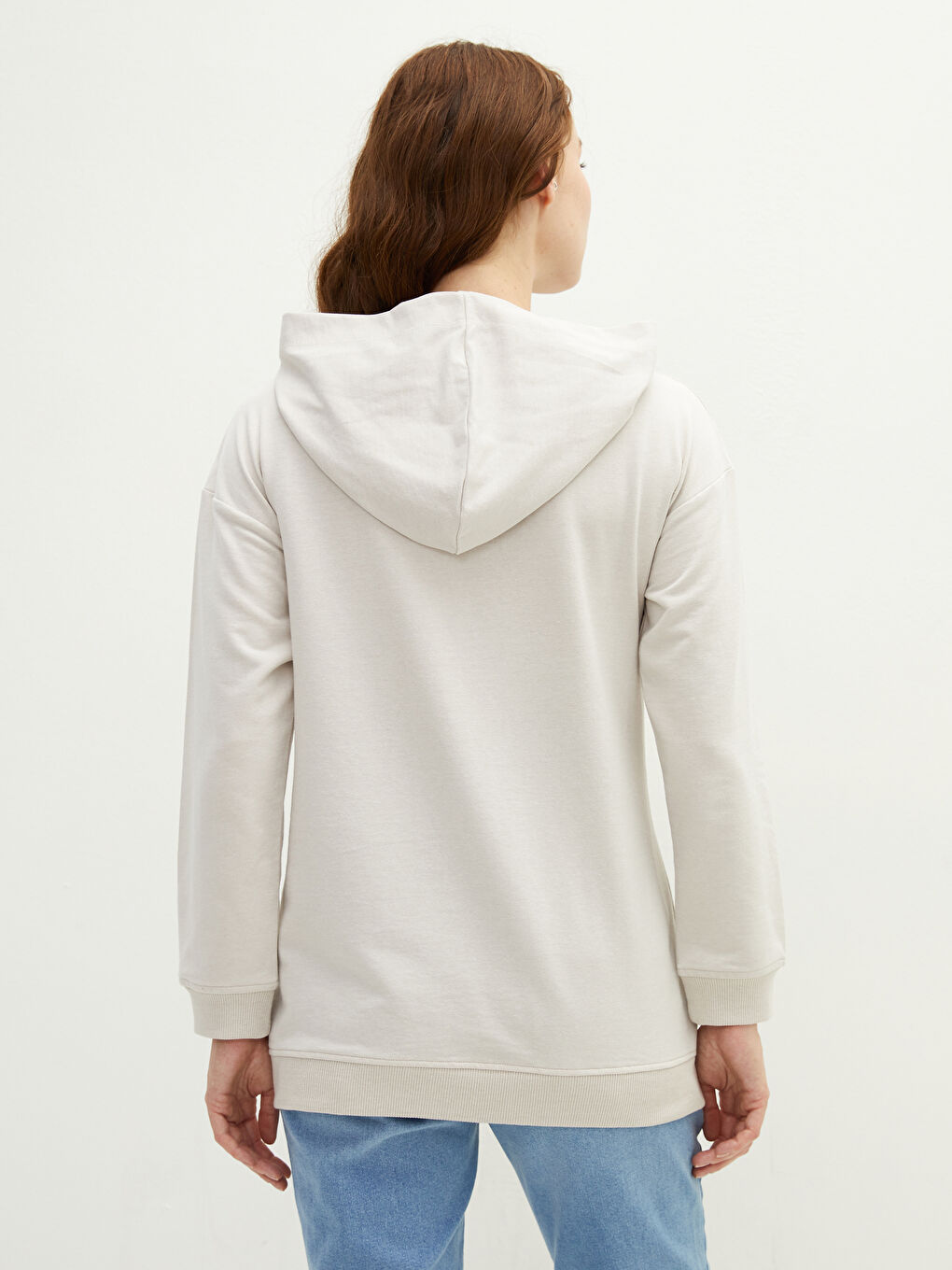 Plain Long Sleeve Maternity Hoodie-2