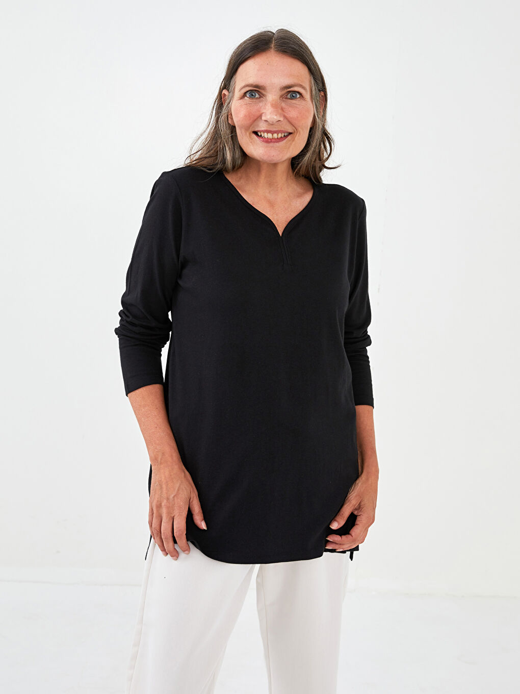 Žena CRNA Majica kratkih rukava-2