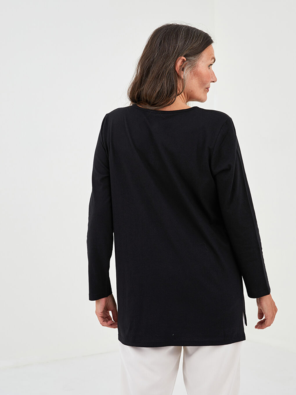 Žena CRNA Majica kratkih rukava-4