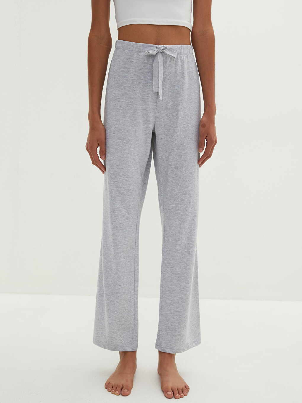 Women's Elastic Waist Plain Pyjamas Bottom-3