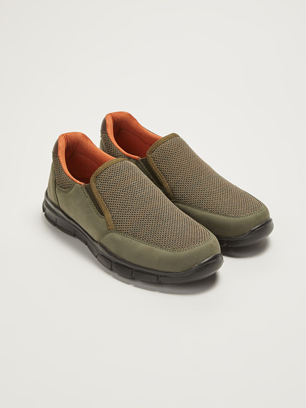 Haki Slip On File Detaylı Erkek Spor Ayakkabı