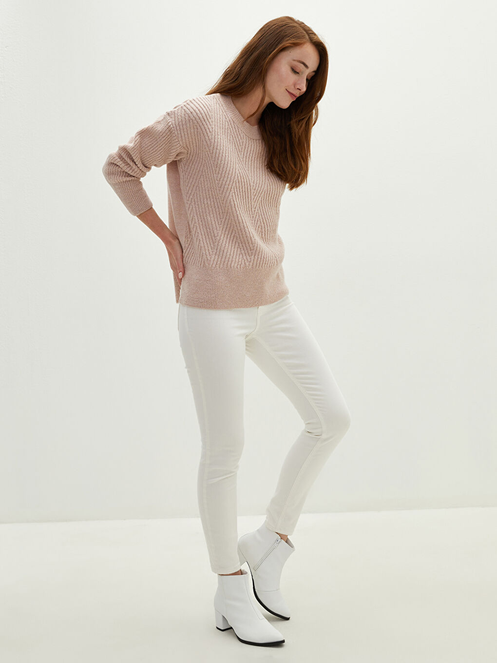 Žena RUŽIČASTA Džemper -1