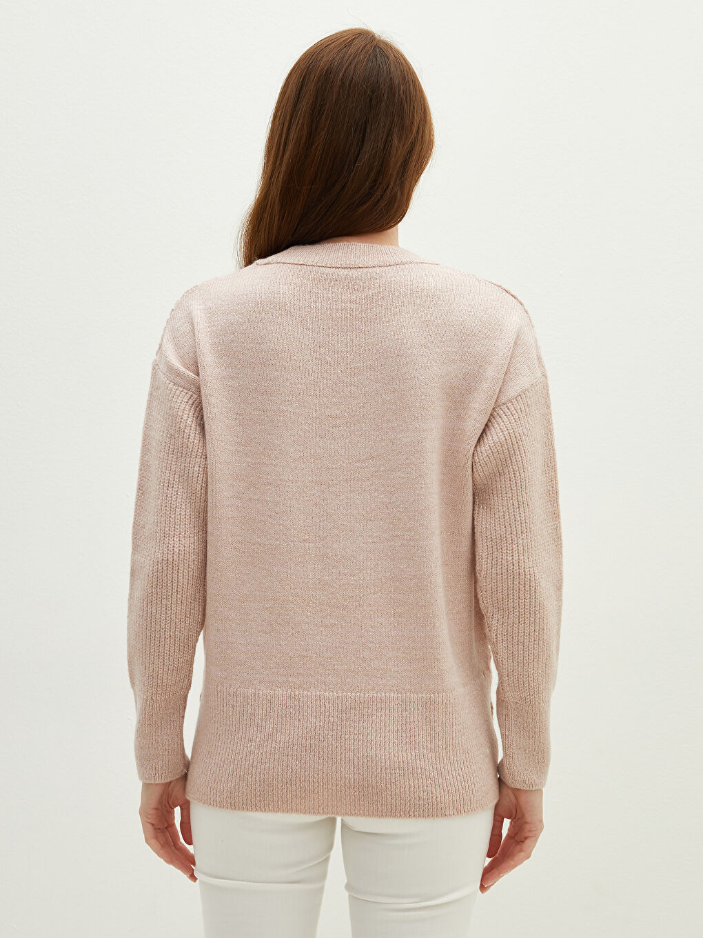 Žena RUŽIČASTA Džemper -3