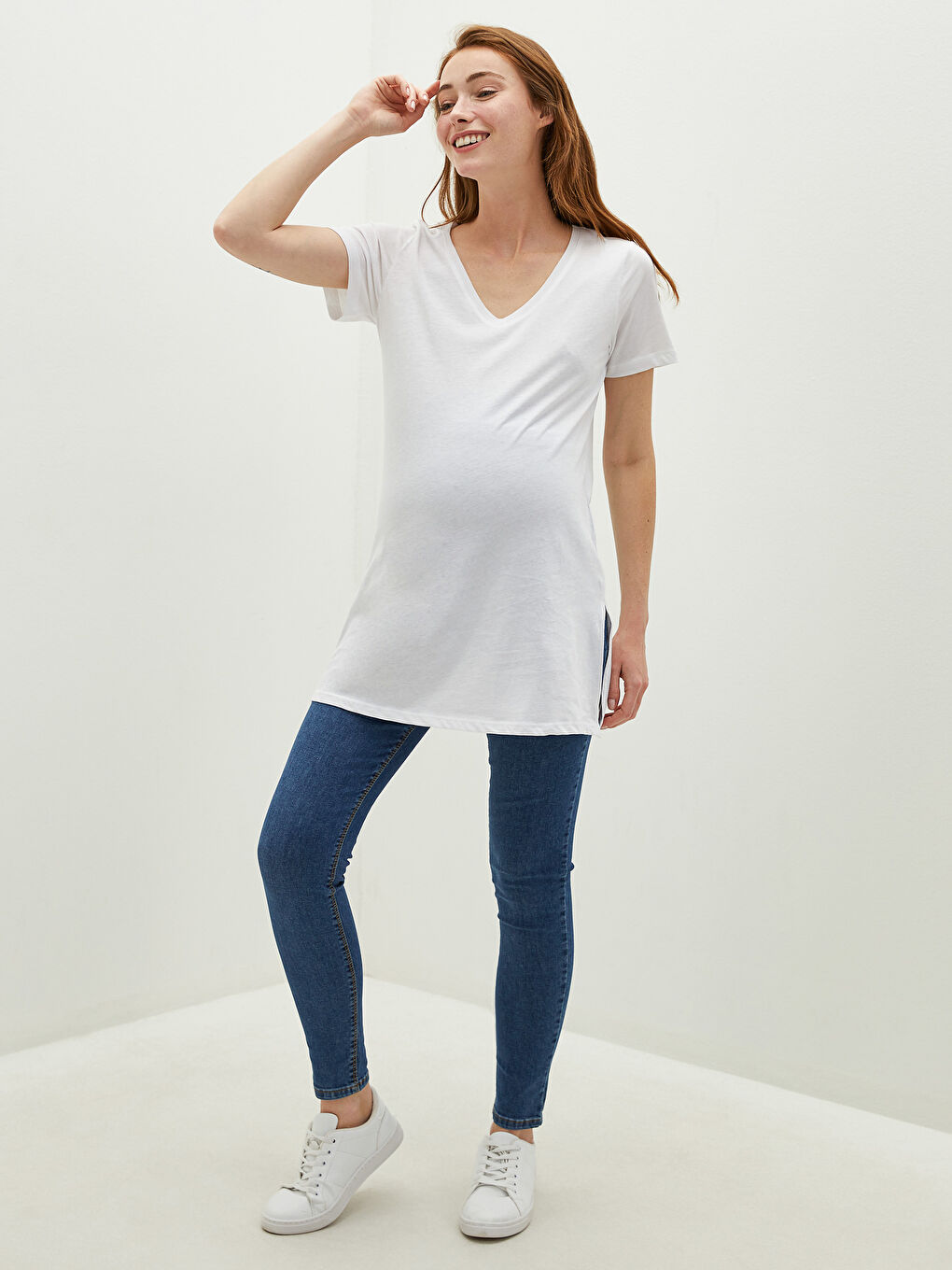 LCWAIKIKI Maternity Mercury Skinny Fit Pocket Detailed Maternity Jeans with Abdominal Panels -W1AD45Z8-507