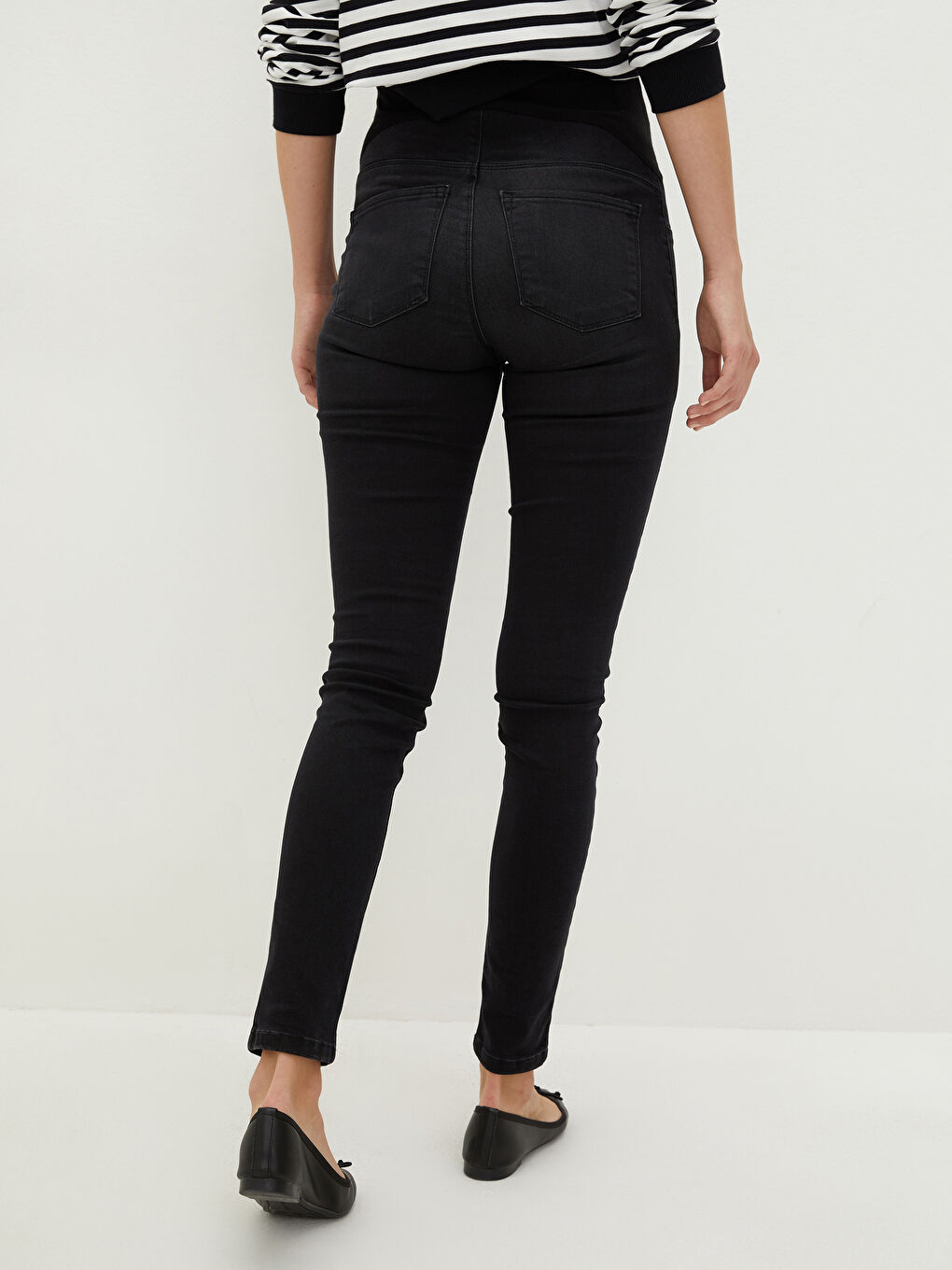 LCWAIKIKI Maternity Mercury Skinny Fit Pocket Detailed Maternity Rodeo Jean Trousers with Abdominal Panels -W1AD47Z8-326