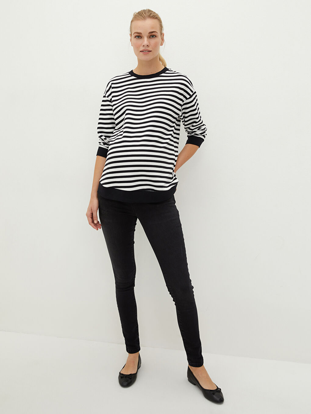 LCWAIKIKI Maternity Mercury Skinny Fit Pocket Detailed Maternity Rodeo Jean Trousers with Abdominal Panels -W1AD47Z8-326