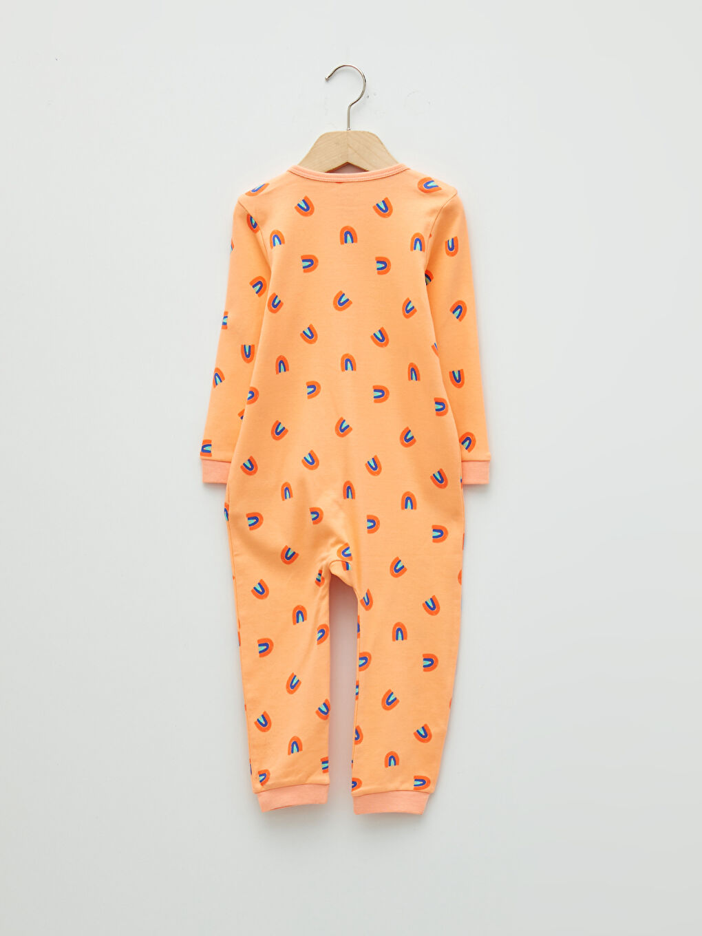 Mercan Bisiklet Yaka Uzun Kollu Pamuklu Kız Bebek Fermuarlı Tulum 2'li-3