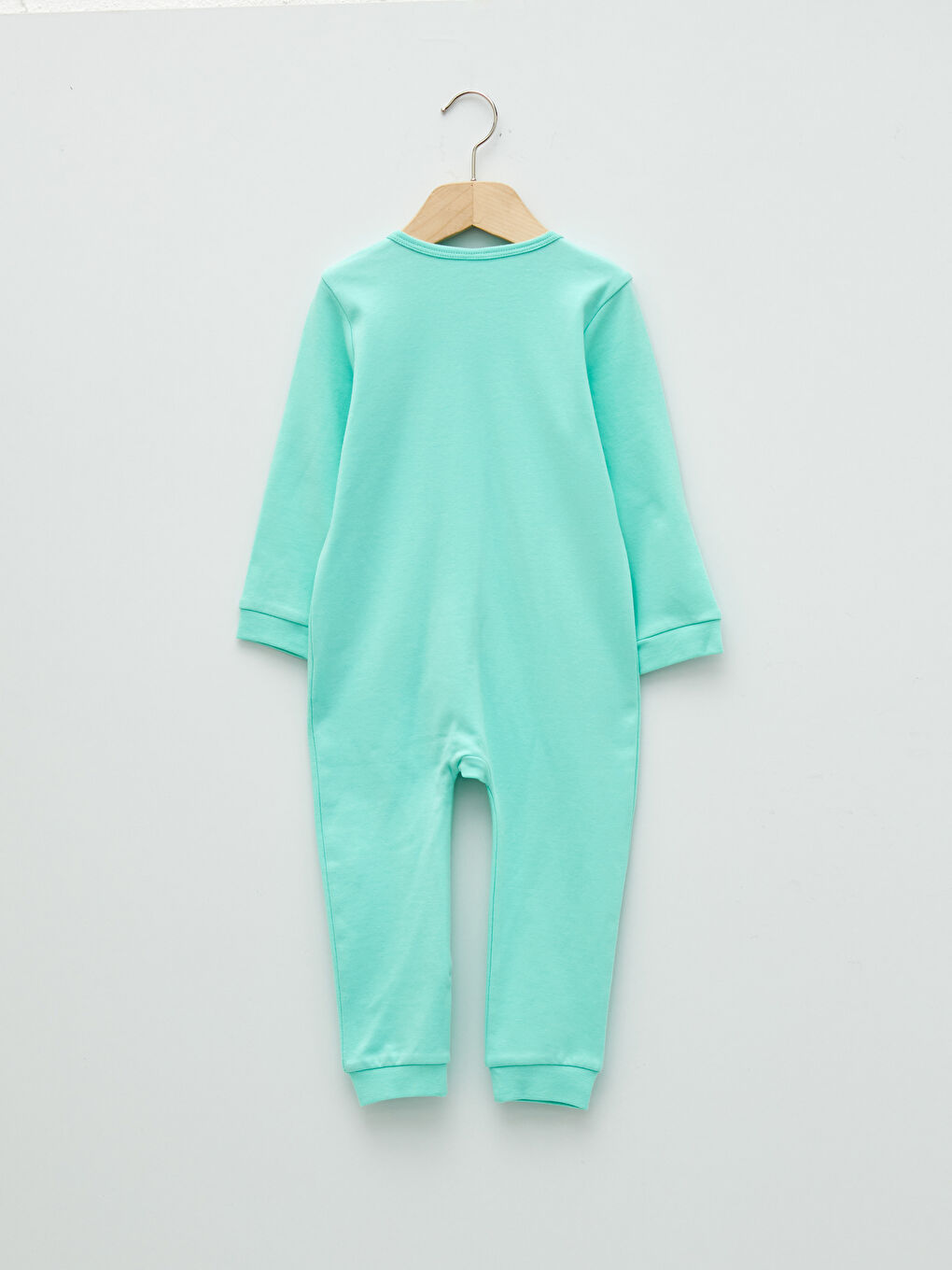 Mercan Bisiklet Yaka Uzun Kollu Pamuklu Kız Bebek Fermuarlı Tulum 2'li-4