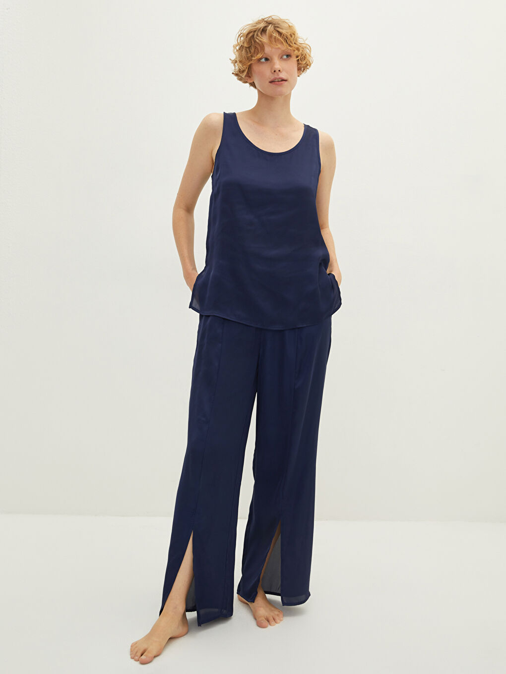 LCW DREAM Für Damen U-Ausschnitt Schlicht Ärmellos Pyjama-Set -W1AD81Z8-HFH