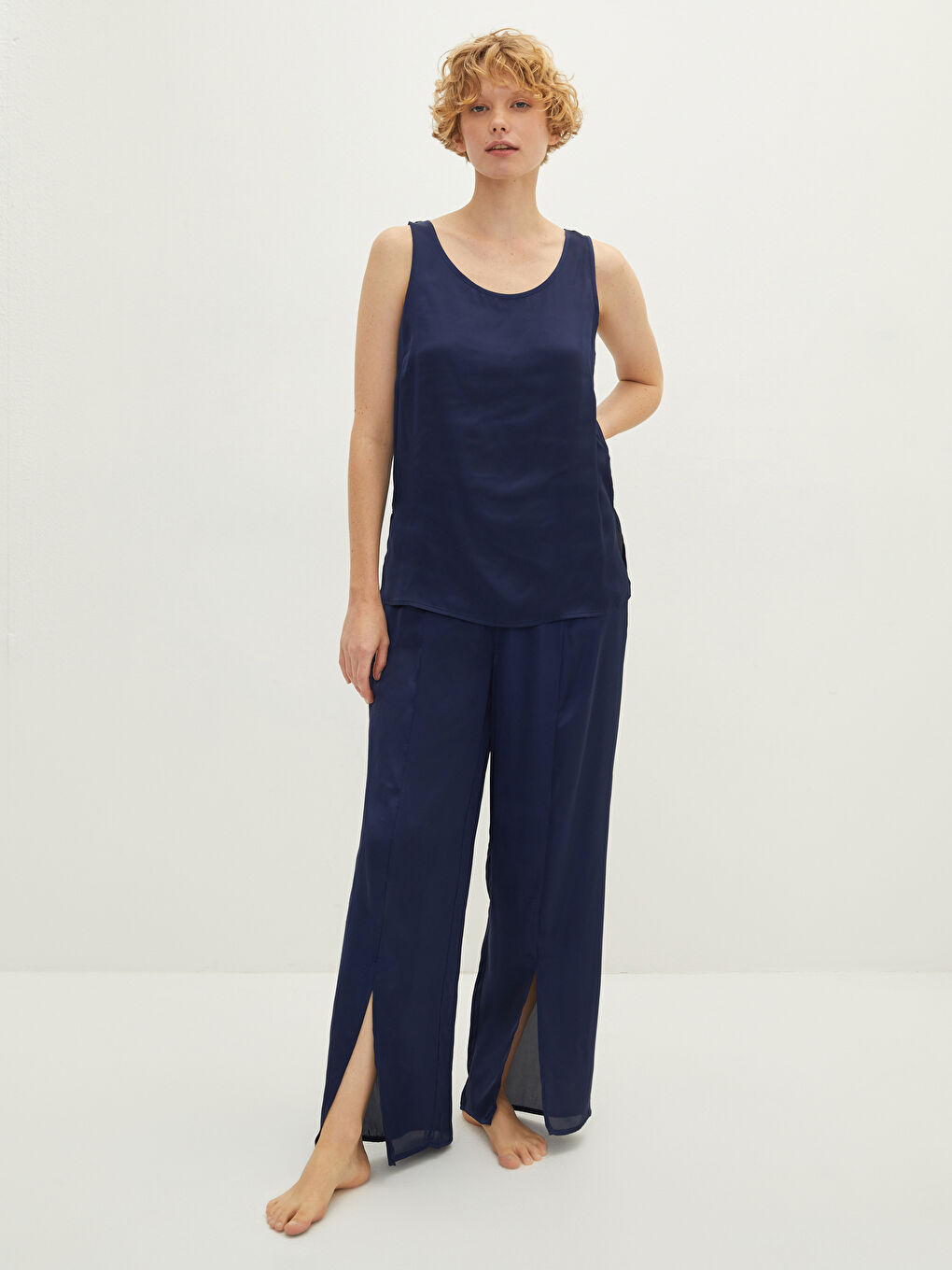 LCW DREAM Für Damen U-Ausschnitt Schlicht Ärmellos Pyjama-Set -W1AD81Z8-HFH