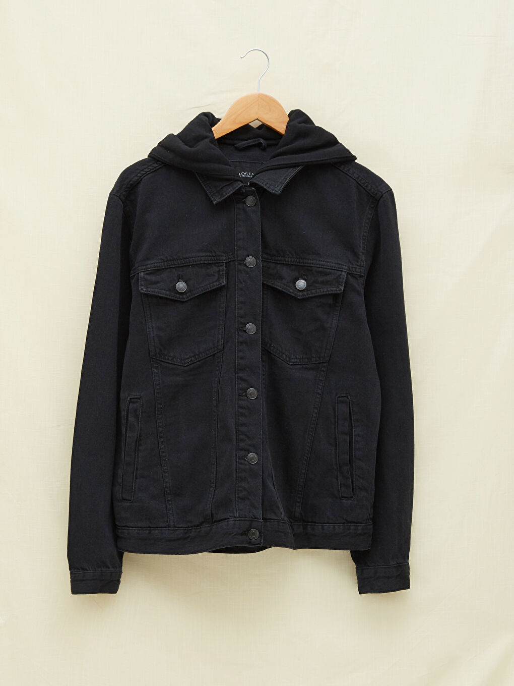 Regular Fit Hooded Men's Denim Jacket-5