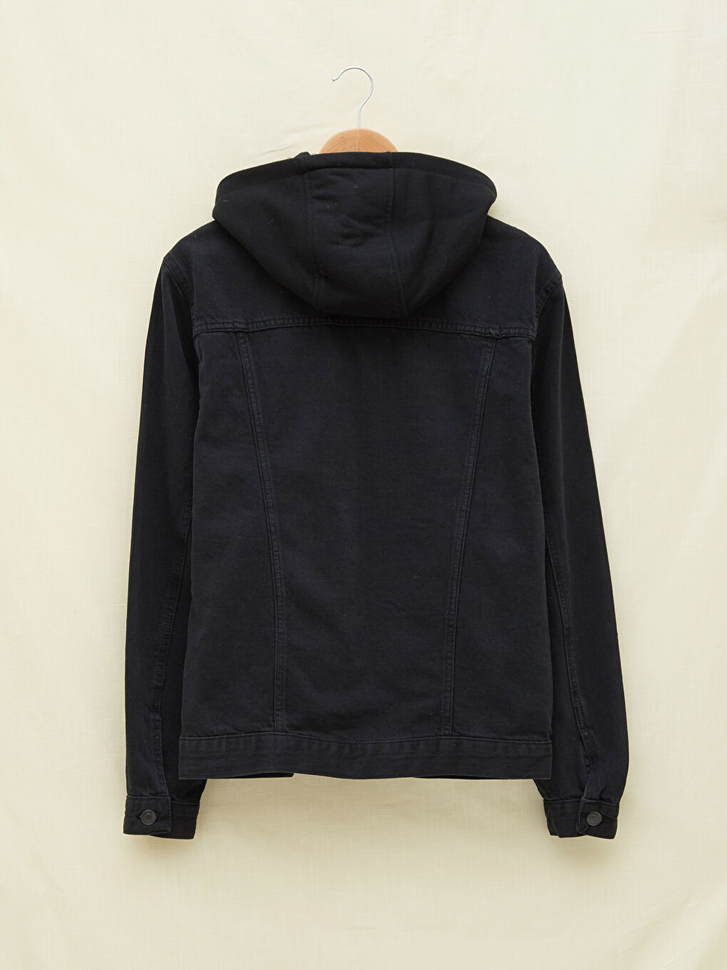 Regular Fit Hooded Men's Denim Jacket-6