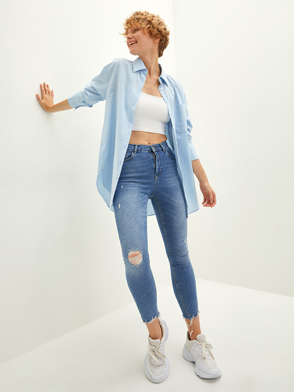 İndigo Yüksek Bel Jüpiter Süper Skinny Fit Kadın Jean Pantolon