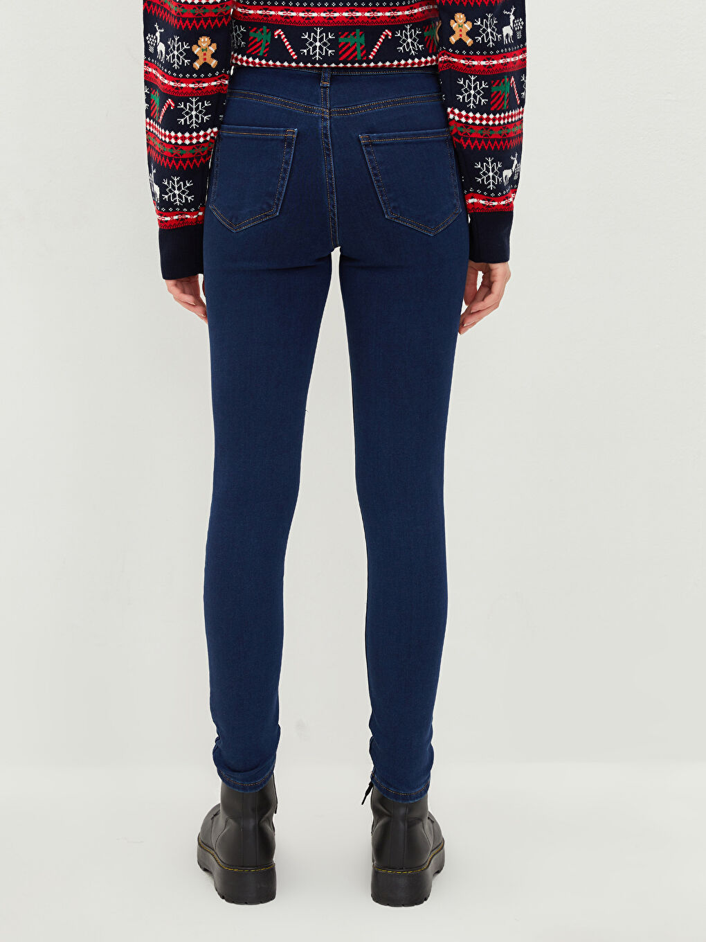 İndigo Yüksek Bel Jüpiter Süper Skinny Fit Kadın Jean Pantolon-4