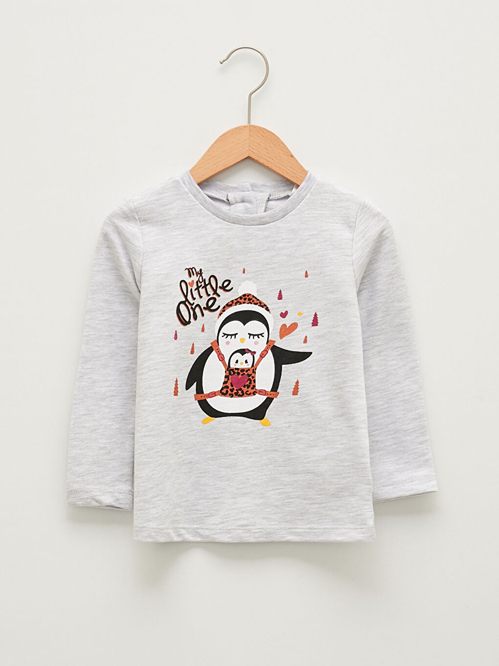 Суитшърт с кръгло деколте, дълъг ръкав, отпечатан, за бебета момичета