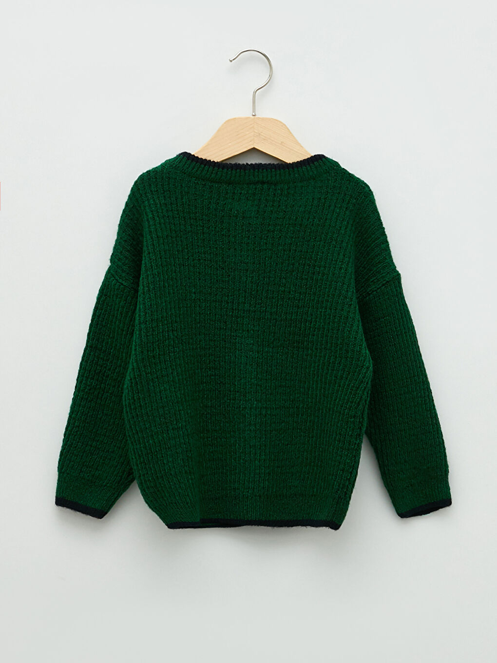 Crew Neck Long Sleeve Basic Baby Boy Knitwear Cardigan-1