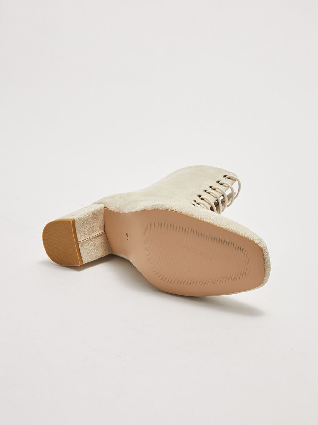 Lace Up And Zipper Heeled Women's Boots-3