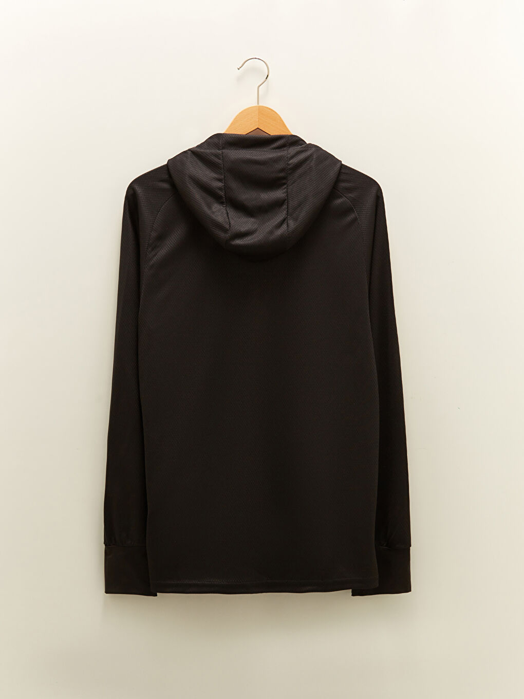 Siyah Slim Fit Kapüşonlu Erkek Spor Hırka-6