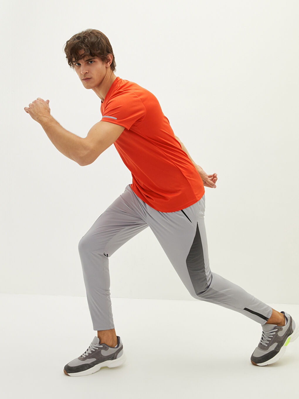 Crew Neck Short Sleeve Men's Sports T-Shirt-3