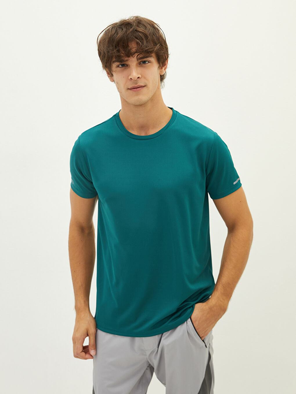 تي شيرت رياضي كم قصير كول مدور رجال-3