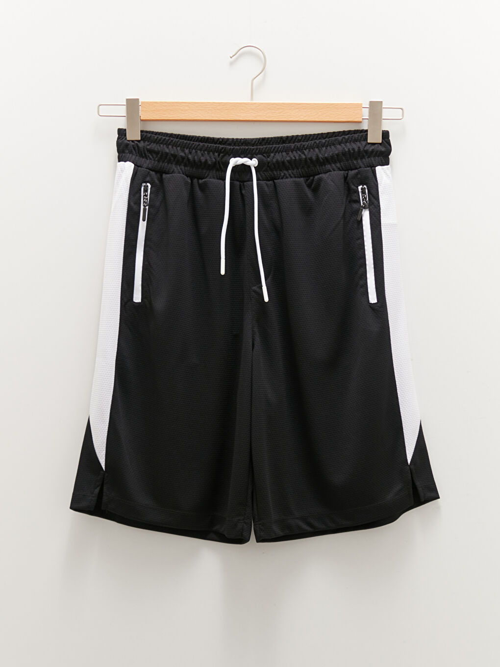 Siyah Bol Kalıp Erkek Spor Şort-6