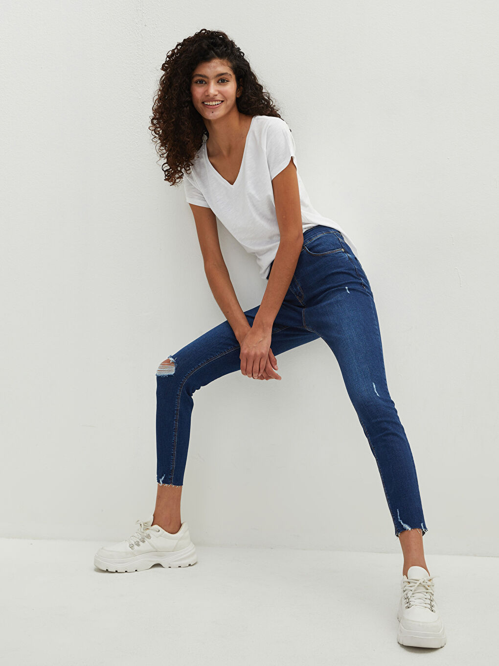 LCW Jeans İndigo Yüksek Bel Jüpiter Süper Skinny Fit Kadın Jean Pantolon - 3