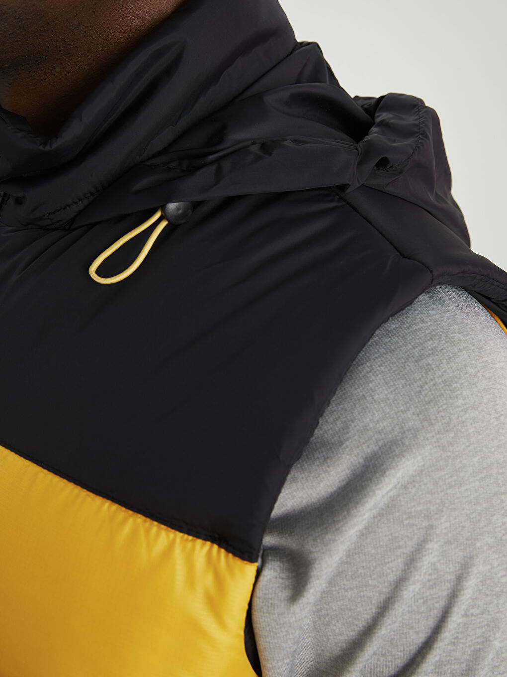 Turuncu Standart Kalıp Dik Yaka Erkek Yelek-4