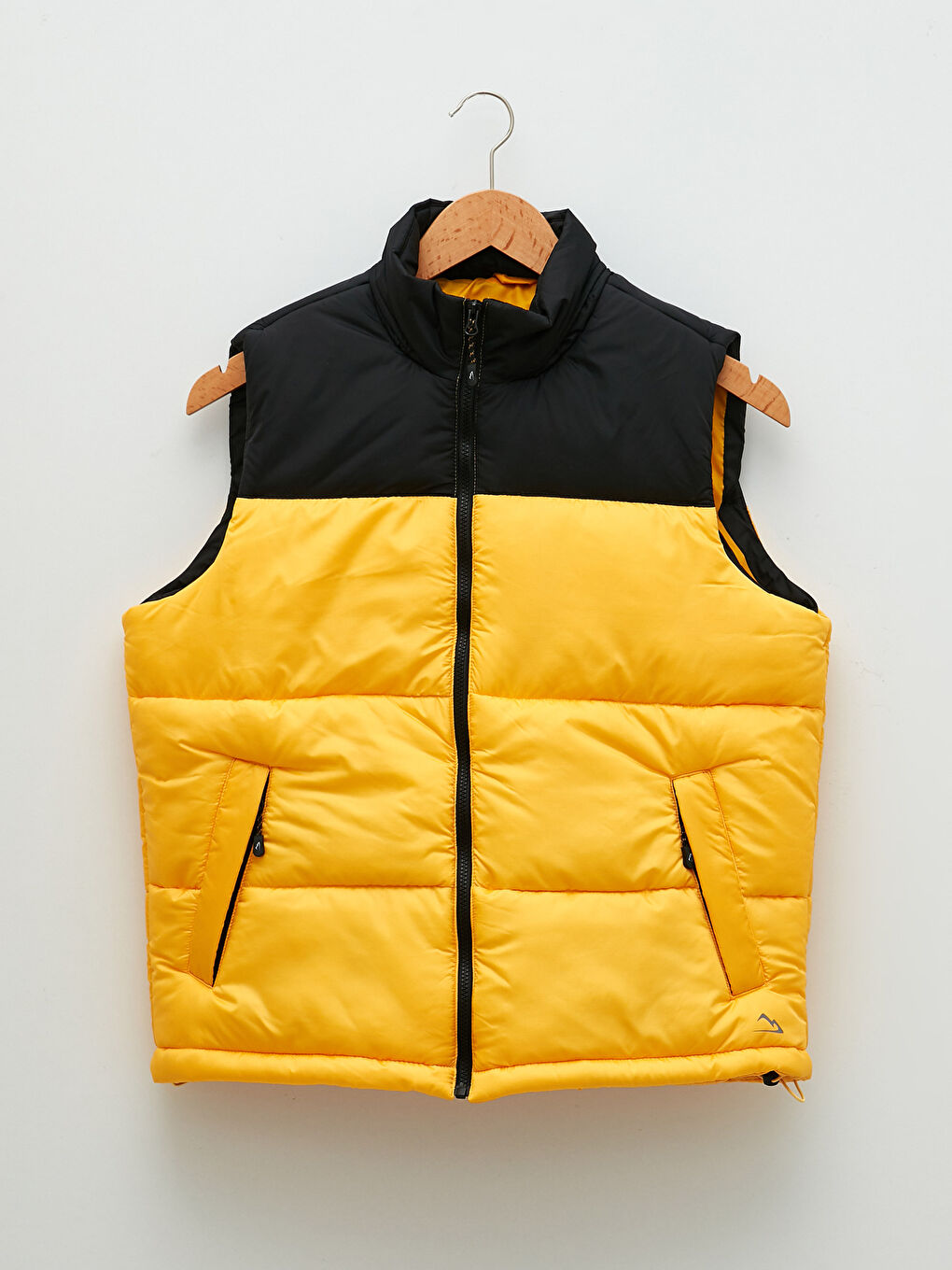 Turuncu Standart Kalıp Dik Yaka Erkek Yelek-6