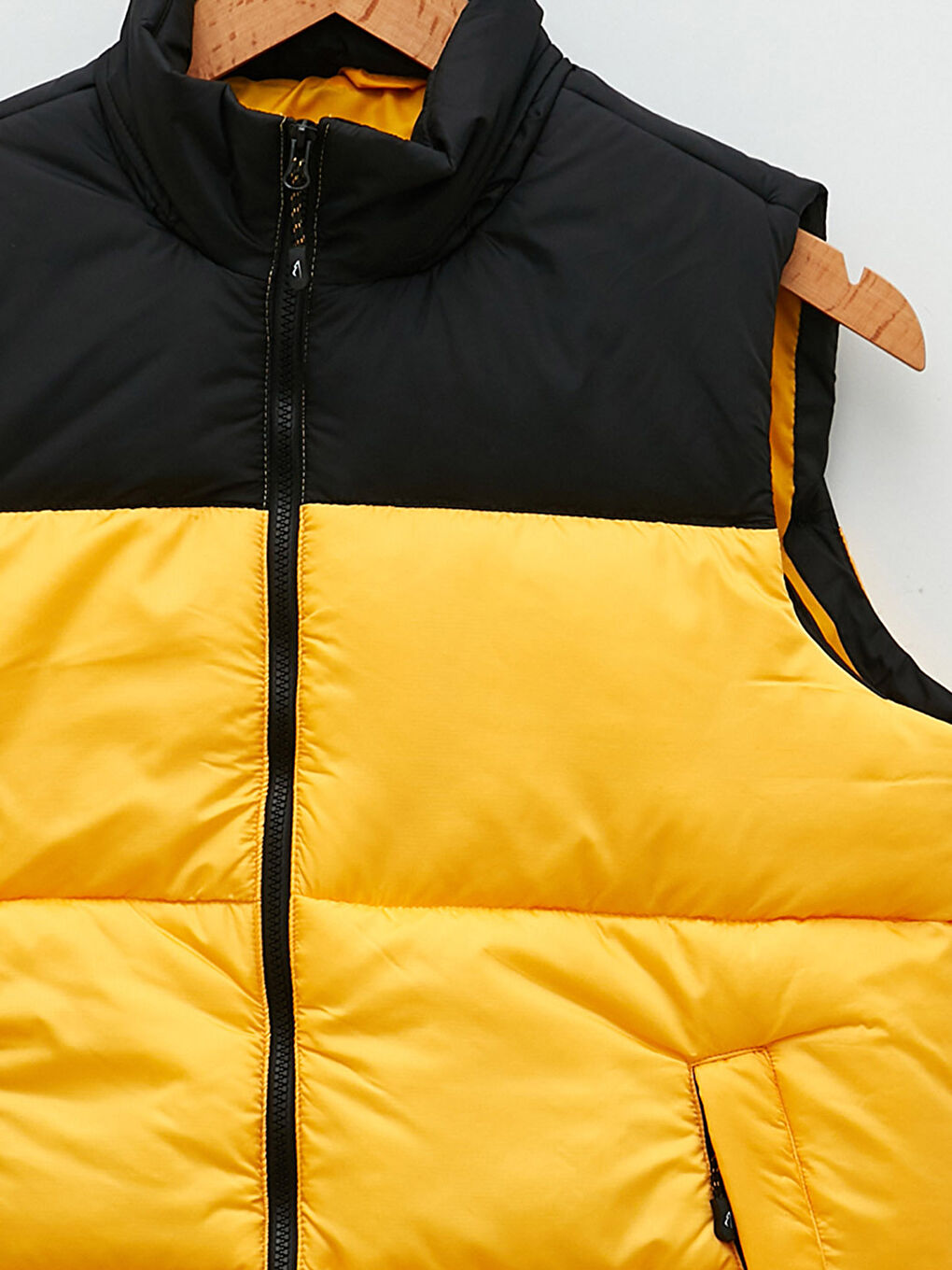 Turuncu Standart Kalıp Dik Yaka Erkek Yelek-9